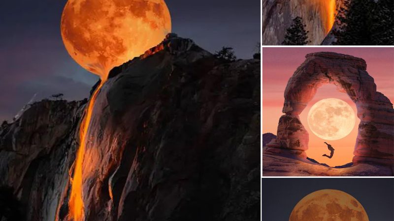 A waterfall in Yosemite National Park transforms into a spectacular “firefall” display Once a year,