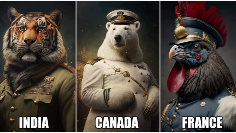 Let’s turn each country into an animal military officer. Which one you like the most