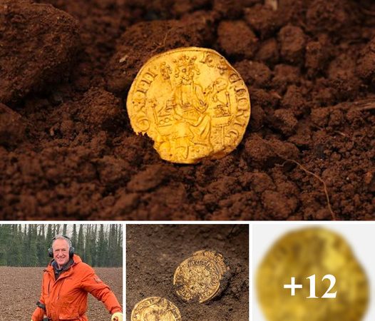 Father discovered a medieval English gold coin worth $875,000 on the first day he tried out his new metal detector