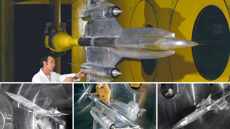 SR-71 in a wind tunnel, must have been amazing to work on such a project.