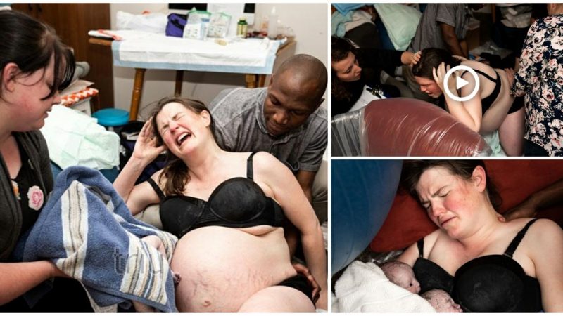 Beautiful home birth of twins captured on camera