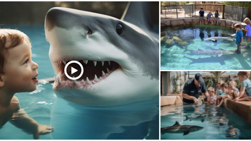 The friendliness of the shark in the zoo, everyone must enjoy (video)