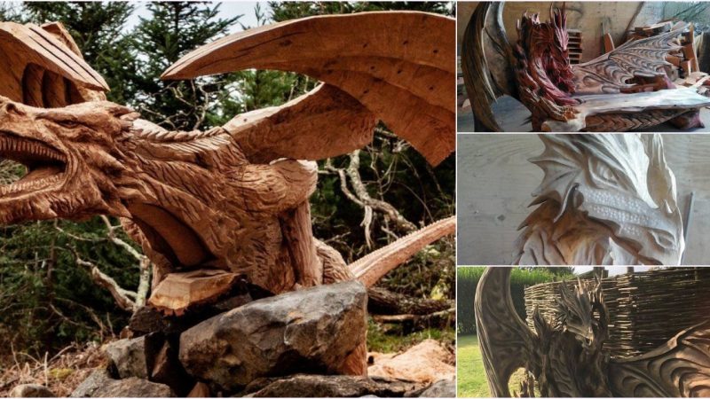 The breathtaking Northern Dragon carved by an Estonian artist will captivate your soul