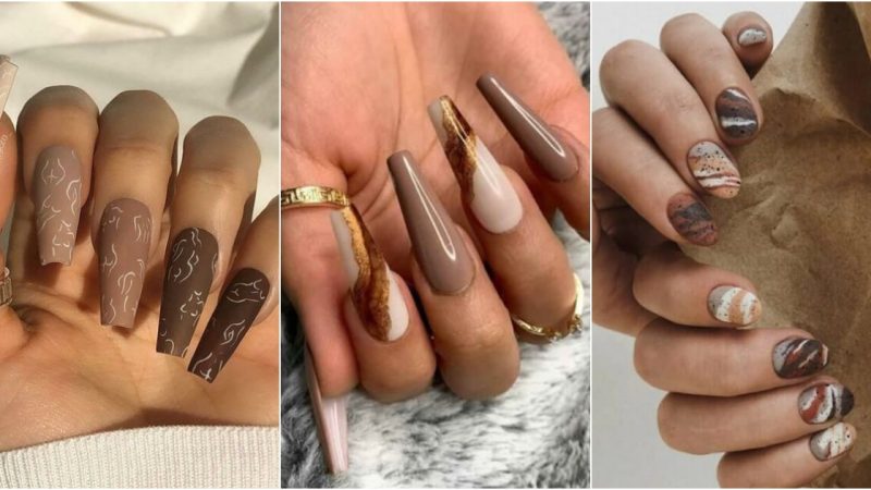 You Should See These 15 Fancy Brown Nail Designs.