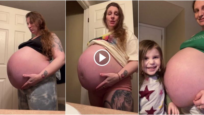 Recently on tiktok, images of a pregnant mother’s huge pregnant belly were mistaken for carrying eight babies.