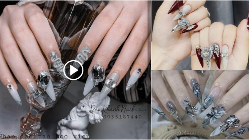 If you are bored with simple nail designs, then let’s make it more complicated and beautiful!