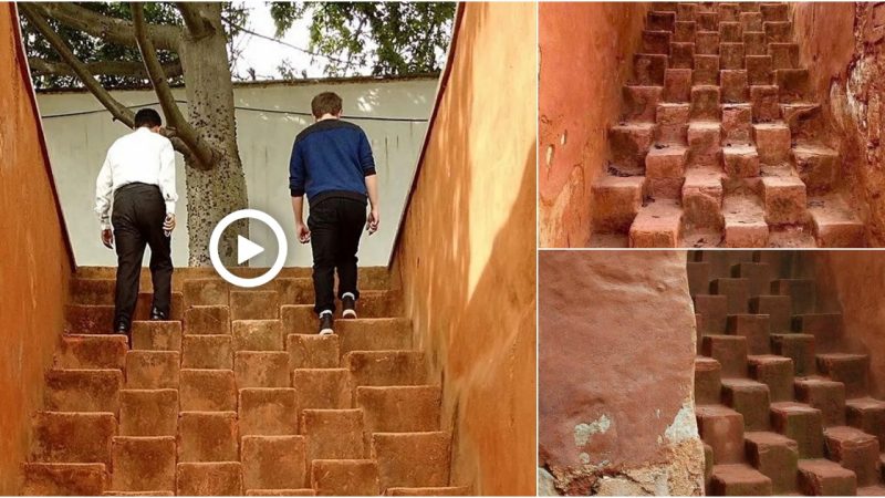 An unusual cuboidal stairway in the small village of San Augustin Etla, Oaxaca, Mexico