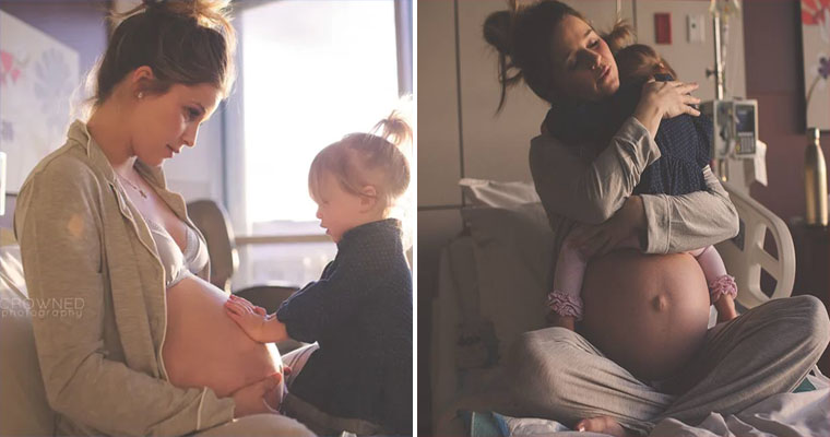 Capturing Precious Moments: A Mother’s Heartwarming Gesture Before Childbirth