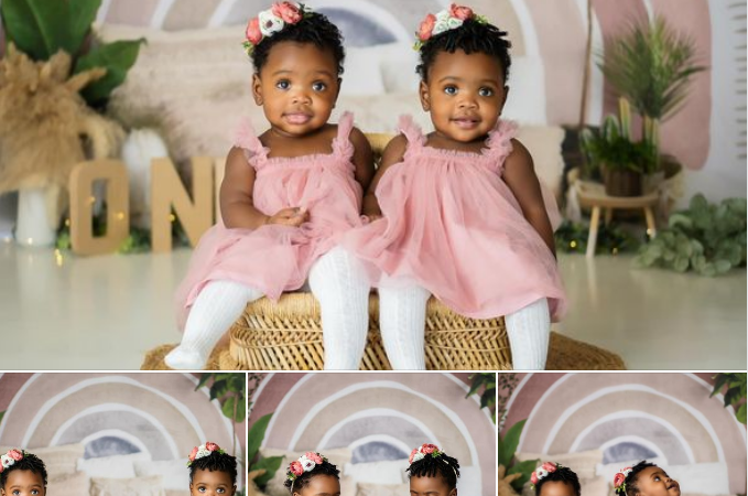 The Enchanting Beauty of Twins with Honey-Colored Skin