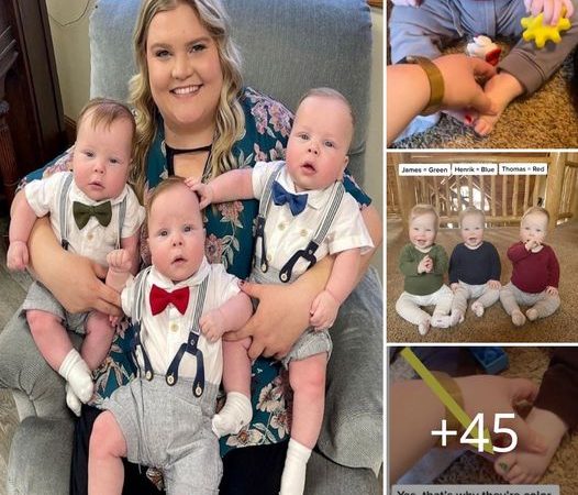 Colorful Creativity: A Mother’s Ingenious Solution to Identical Triplets