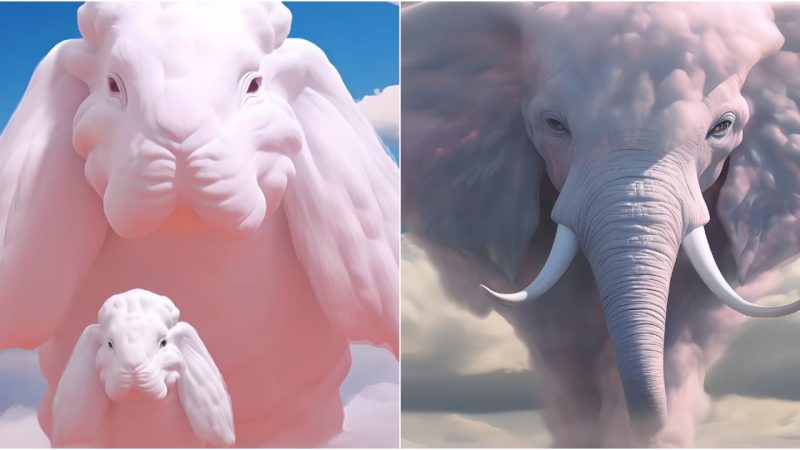 Marvel at Majestic Elephant-Shaped Clouds in the Sky
