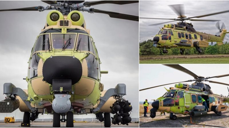 Airbus H225M Transport Helicopter Equipped with Advanced H-Force Special Weapon System