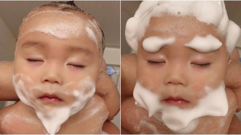 From Sleepyheads to Sudsy Smiles: Captivating Snapshots of Children’s Bath Time Antics