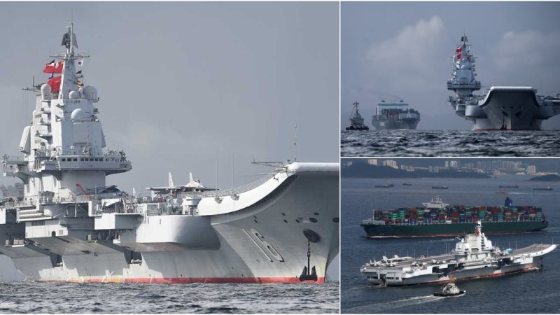 The Liaoning Sets Sail: China’s First Aircraft Carrier Embarks on Route with 24 J-15 Jets to Mark National Celebration