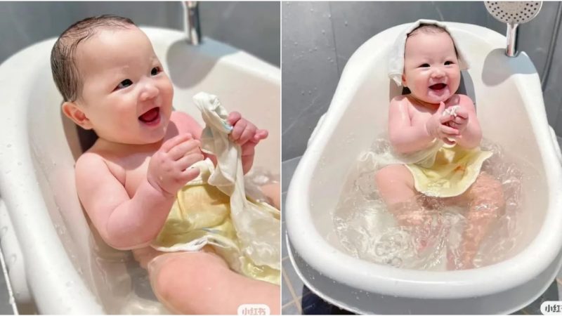 Captivating Moments: Baby’s Bathtime Bliss Radiates Irresistible Allure and Boundless Joy