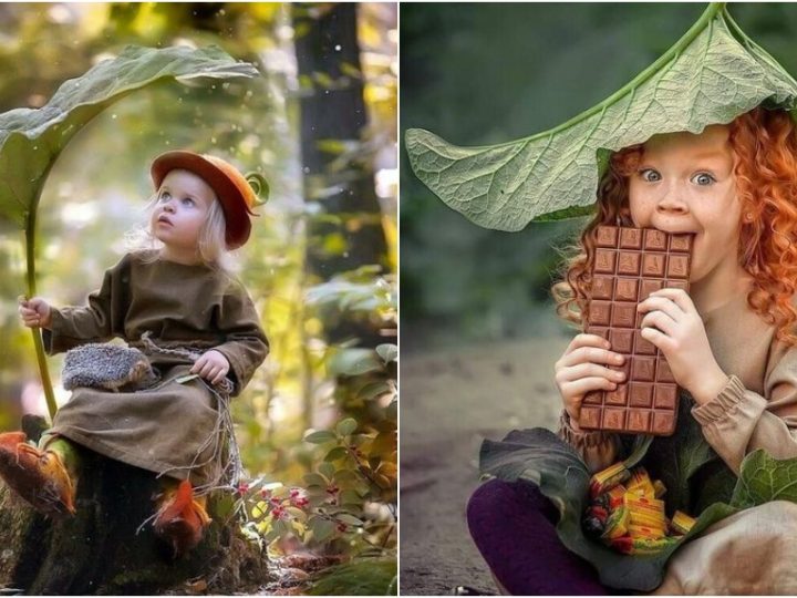 The cuteness and innocence of children when immersed in nature