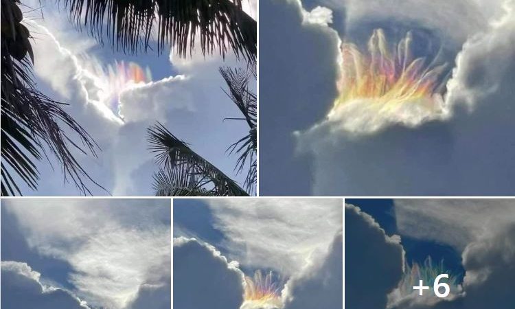 A Symphony of Colors: Iridescent Clouds Over Cocoa Beach