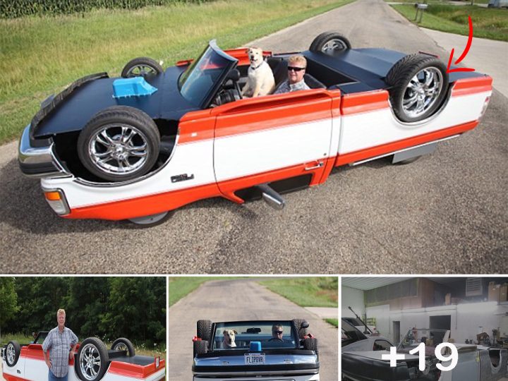 Auto shop worker spends six months and $6,000 building road-legal upside-down Ford truck